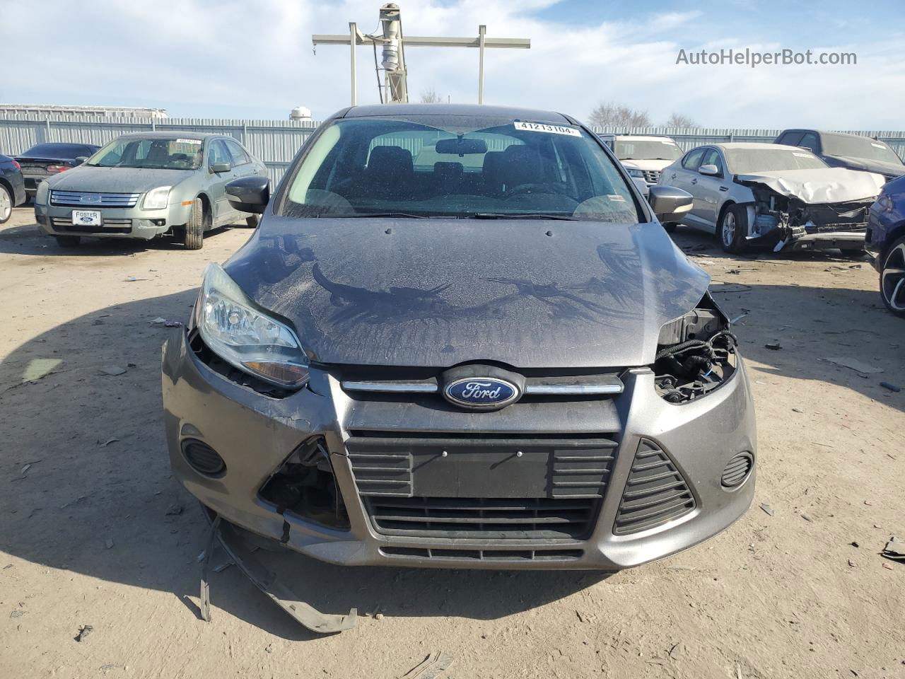 2014 Ford Focus Se Gray vin: 1FADP3F20EL339568