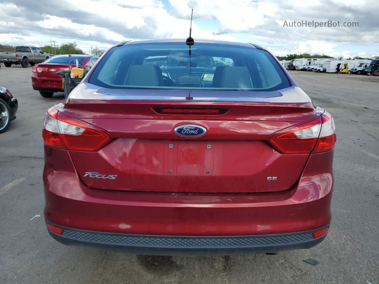 2014 Ford Focus Se Red vin: 1FADP3F20EL350862