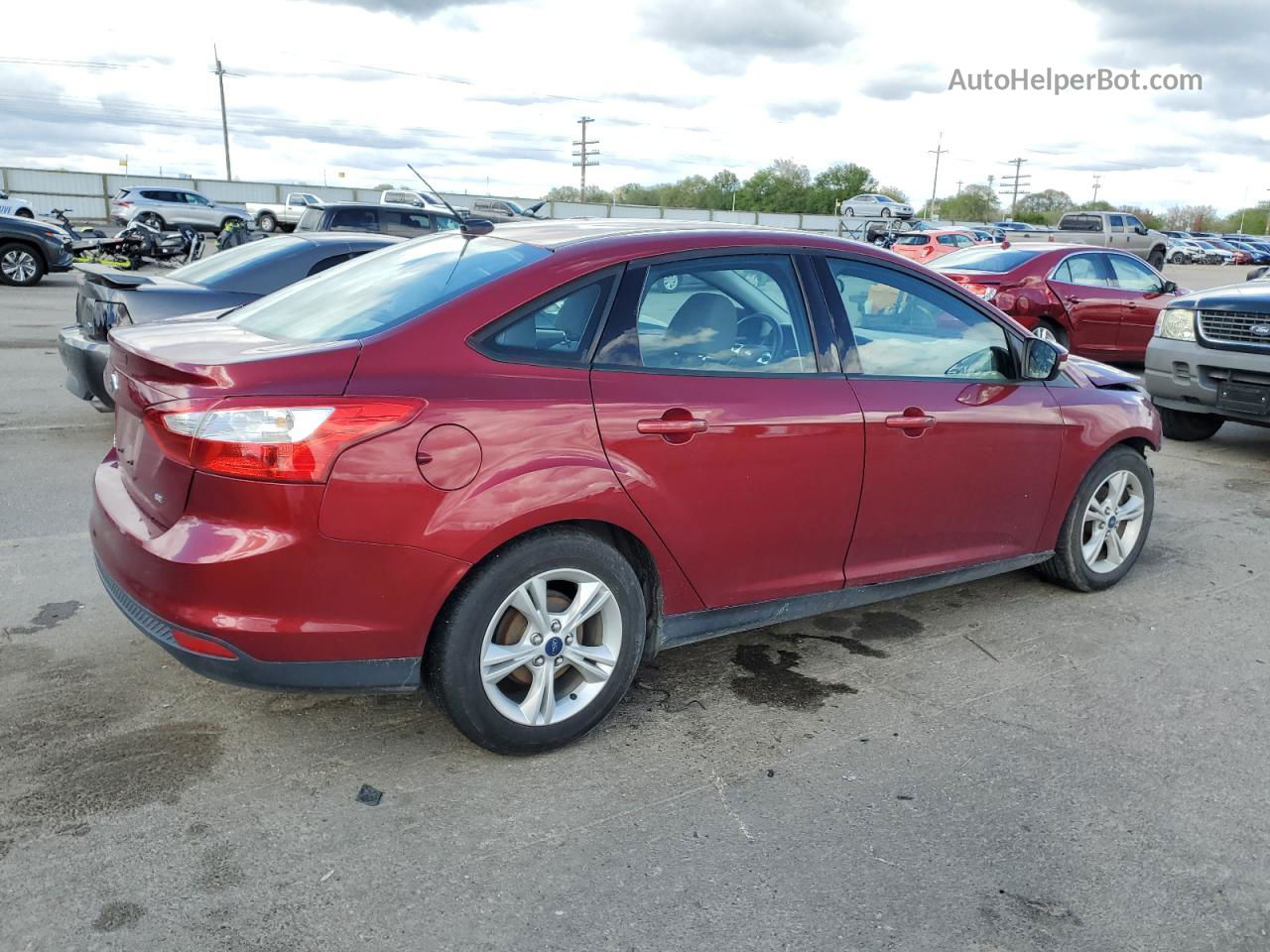 2014 Ford Focus Se Red vin: 1FADP3F20EL350862