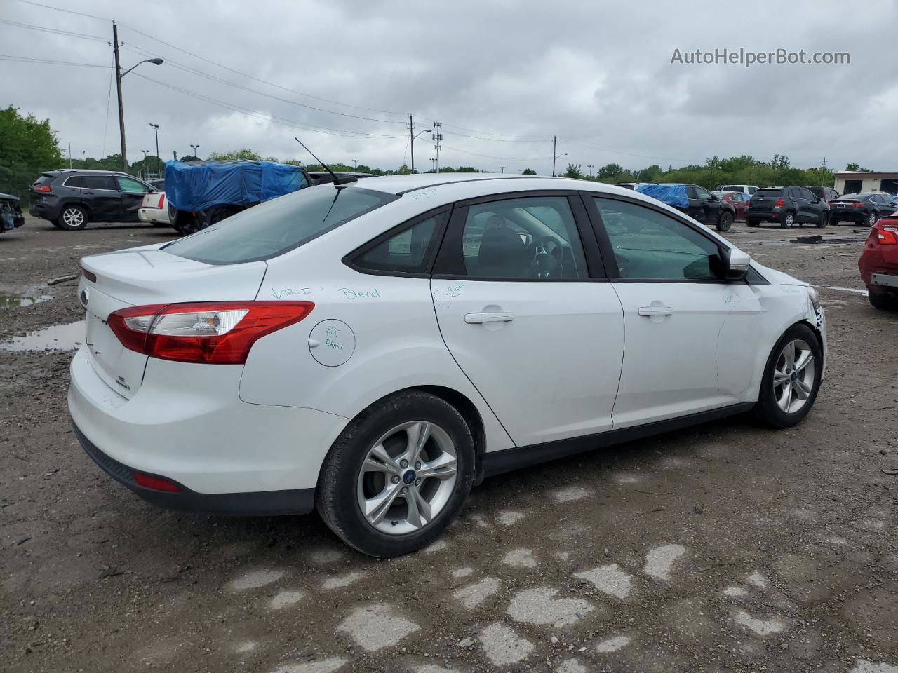 2014 Ford Focus Se White vin: 1FADP3F20EL388995