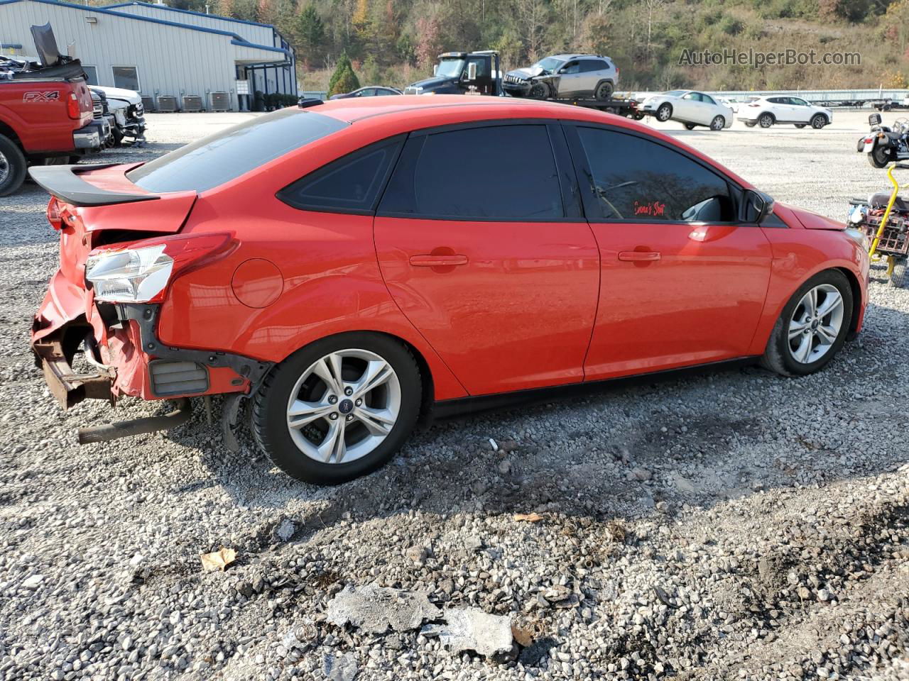 2014 Ford Focus Se Red vin: 1FADP3F20EL389161