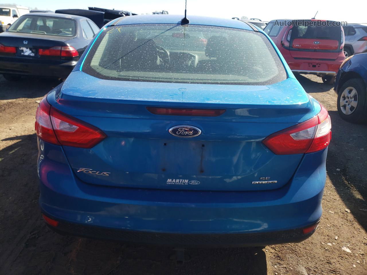 2014 Ford Focus Se Blue vin: 1FADP3F20EL404273