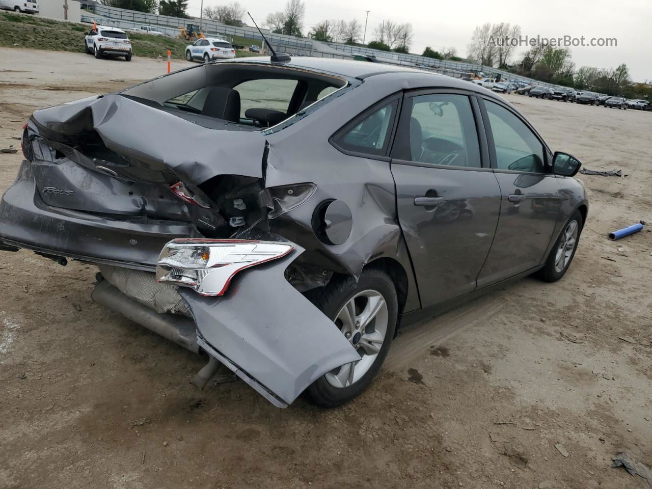 2014 Ford Focus Se Gray vin: 1FADP3F20EL406816