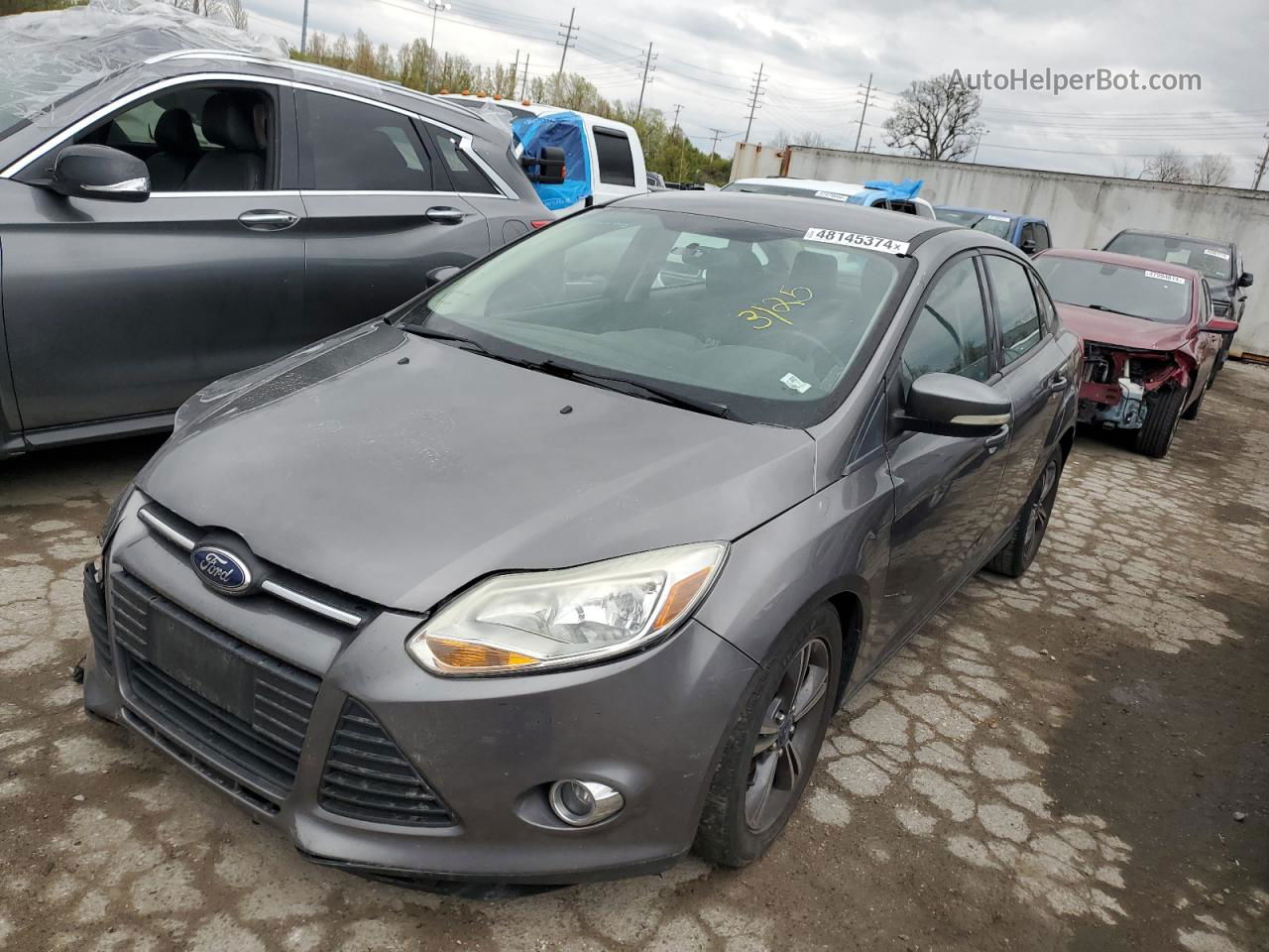 2014 Ford Focus Se Gray vin: 1FADP3F20EL436561