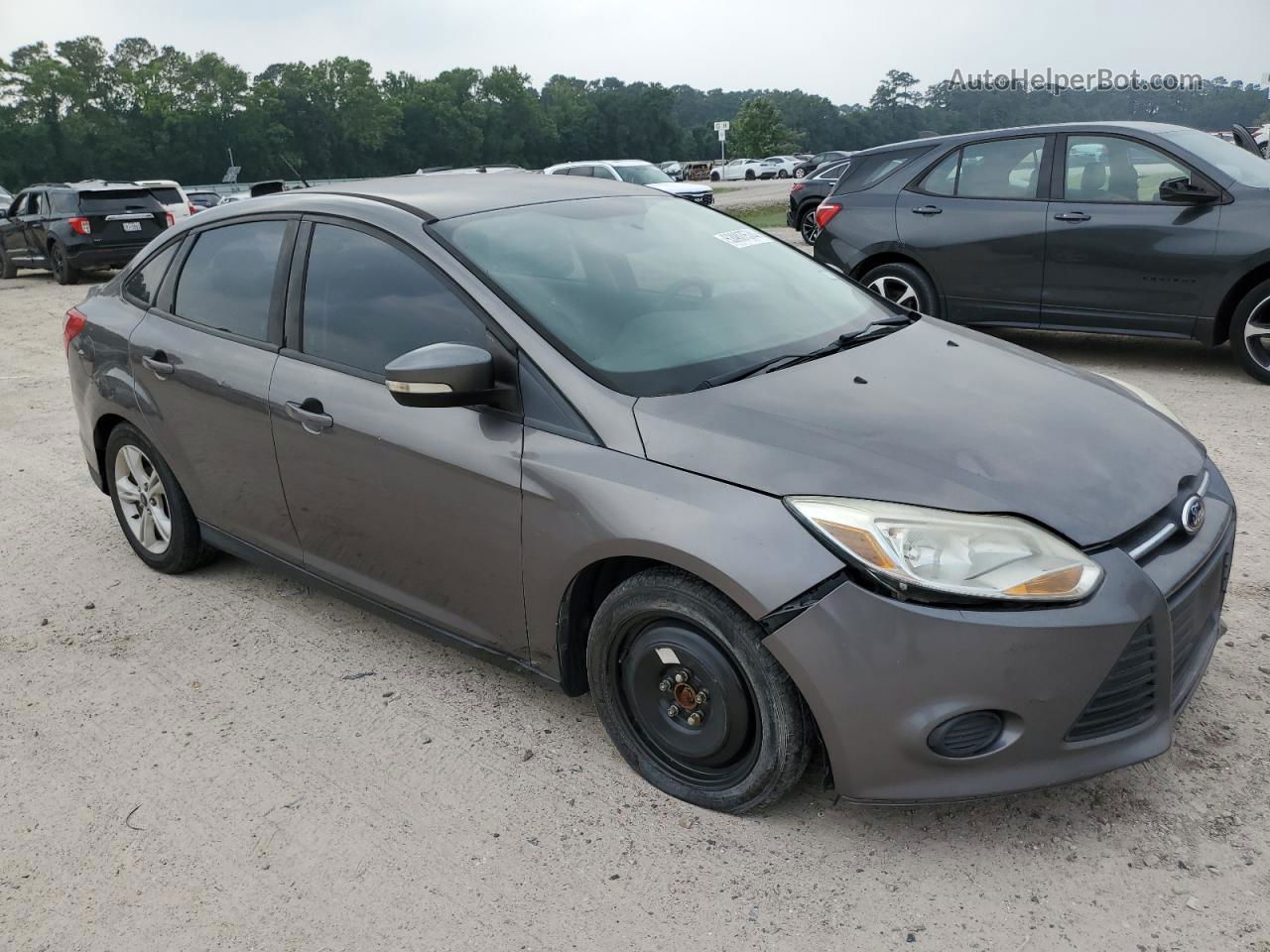 2014 Ford Focus Se Gray vin: 1FADP3F20EL440190