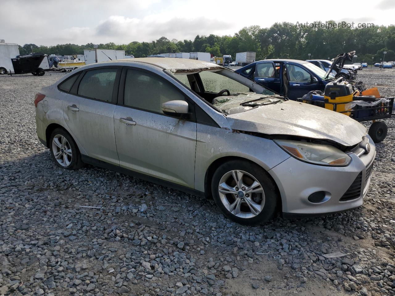 2014 Ford Focus Se Silver vin: 1FADP3F20EL445888