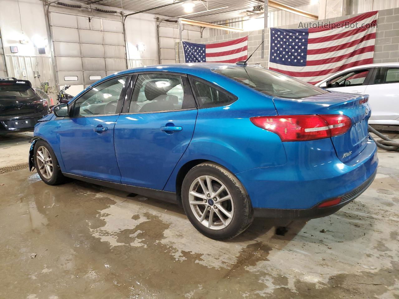 2015 Ford Focus Se Blue vin: 1FADP3F20FL207346