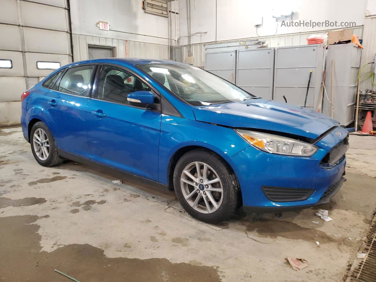 2015 Ford Focus Se Blue vin: 1FADP3F20FL207346