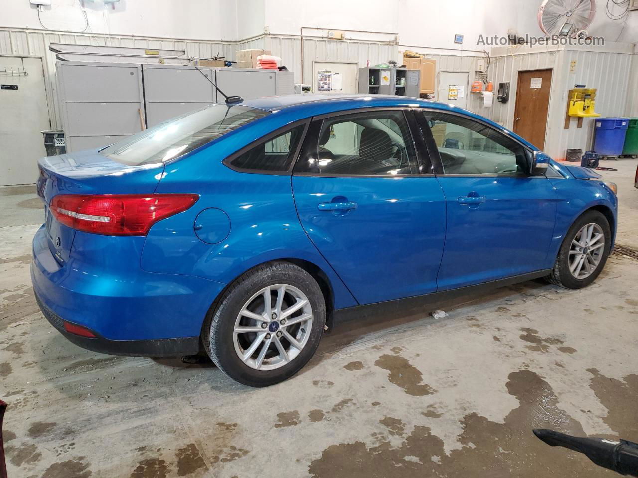 2015 Ford Focus Se Blue vin: 1FADP3F20FL207346