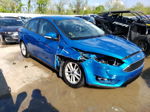 2015 Ford Focus Se Blue vin: 1FADP3F20FL255509