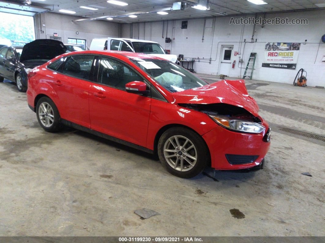 2016 Ford Focus Se Red vin: 1FADP3F20GL278984