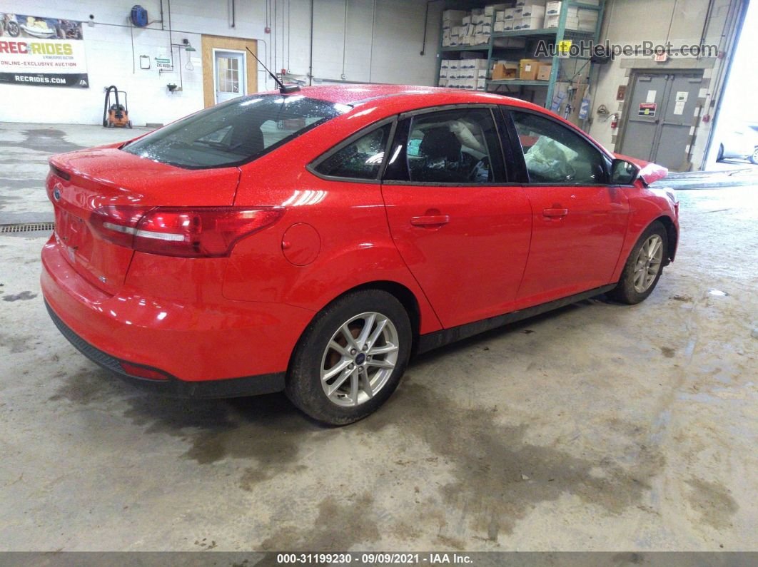 2016 Ford Focus Se Red vin: 1FADP3F20GL278984