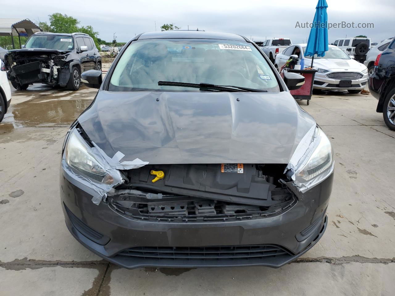 2016 Ford Focus Se Gray vin: 1FADP3F20GL303236