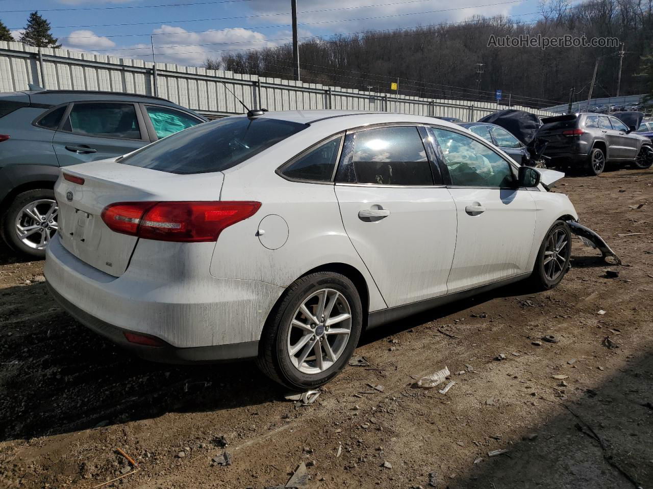 2017 Ford Focus Se White vin: 1FADP3F20HL243430