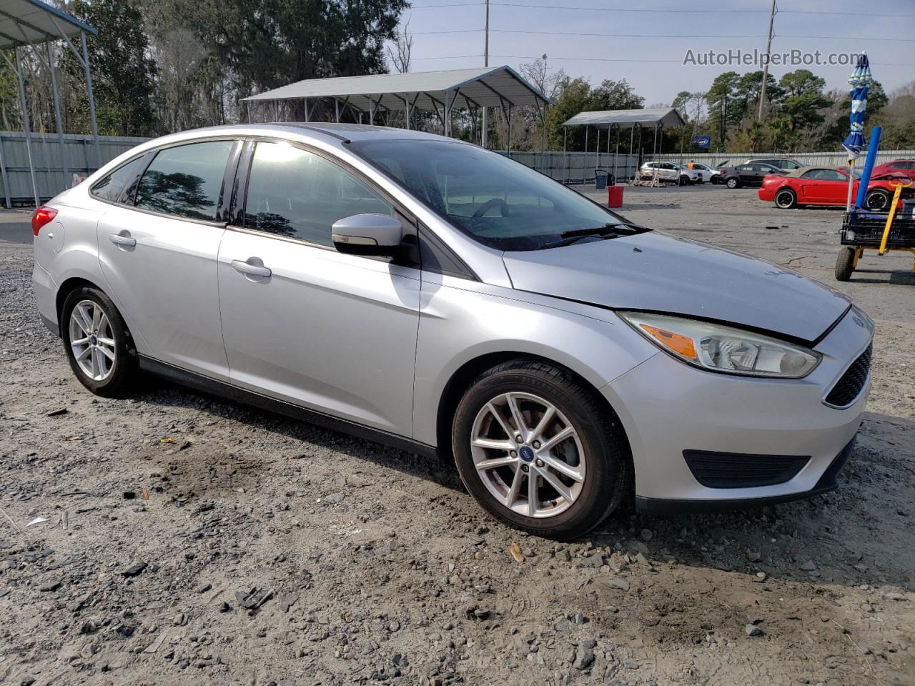 2017 Ford Focus Se Silver vin: 1FADP3F20HL281630