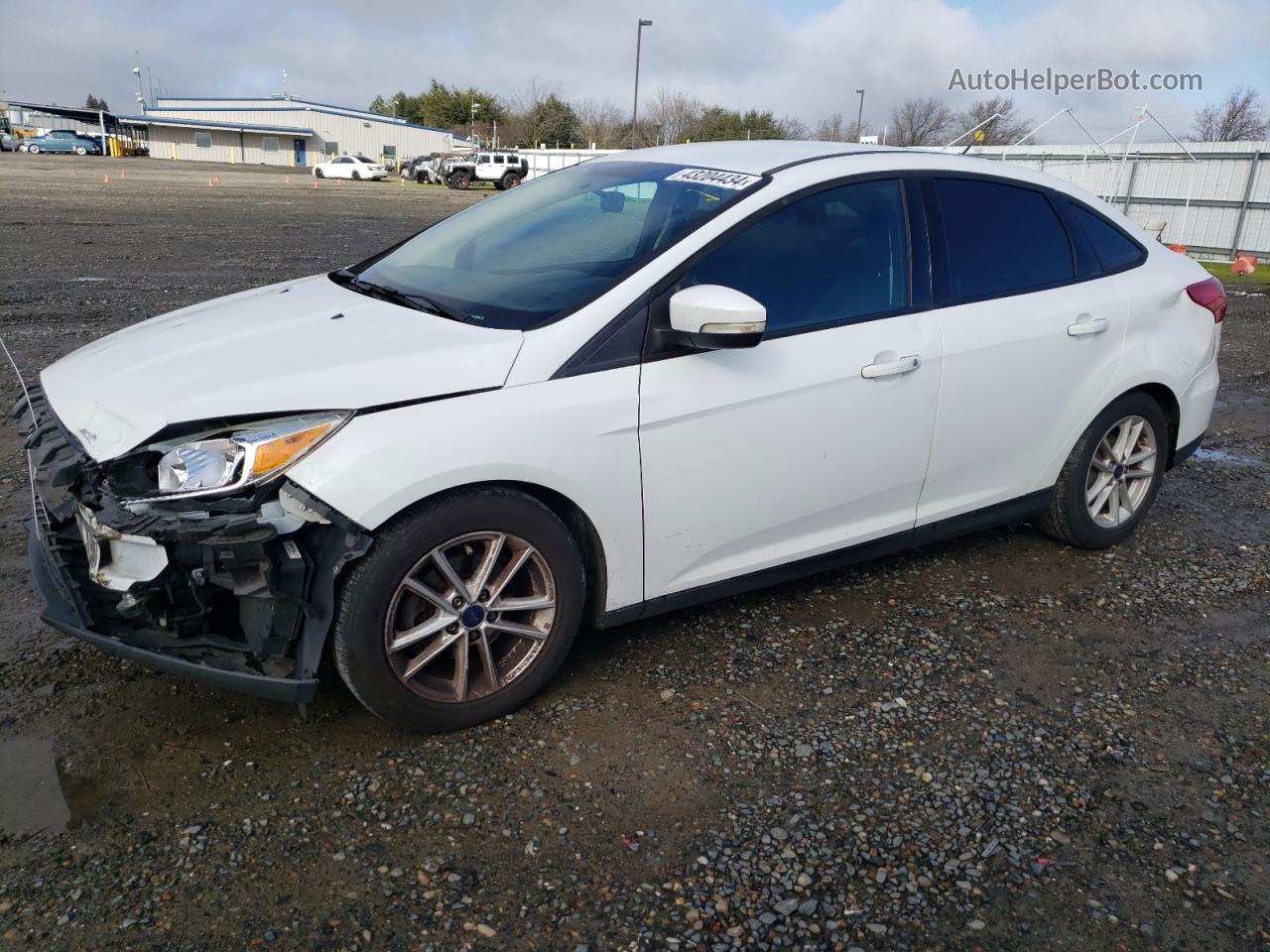 2017 Ford Focus Se White vin: 1FADP3F20HL285502