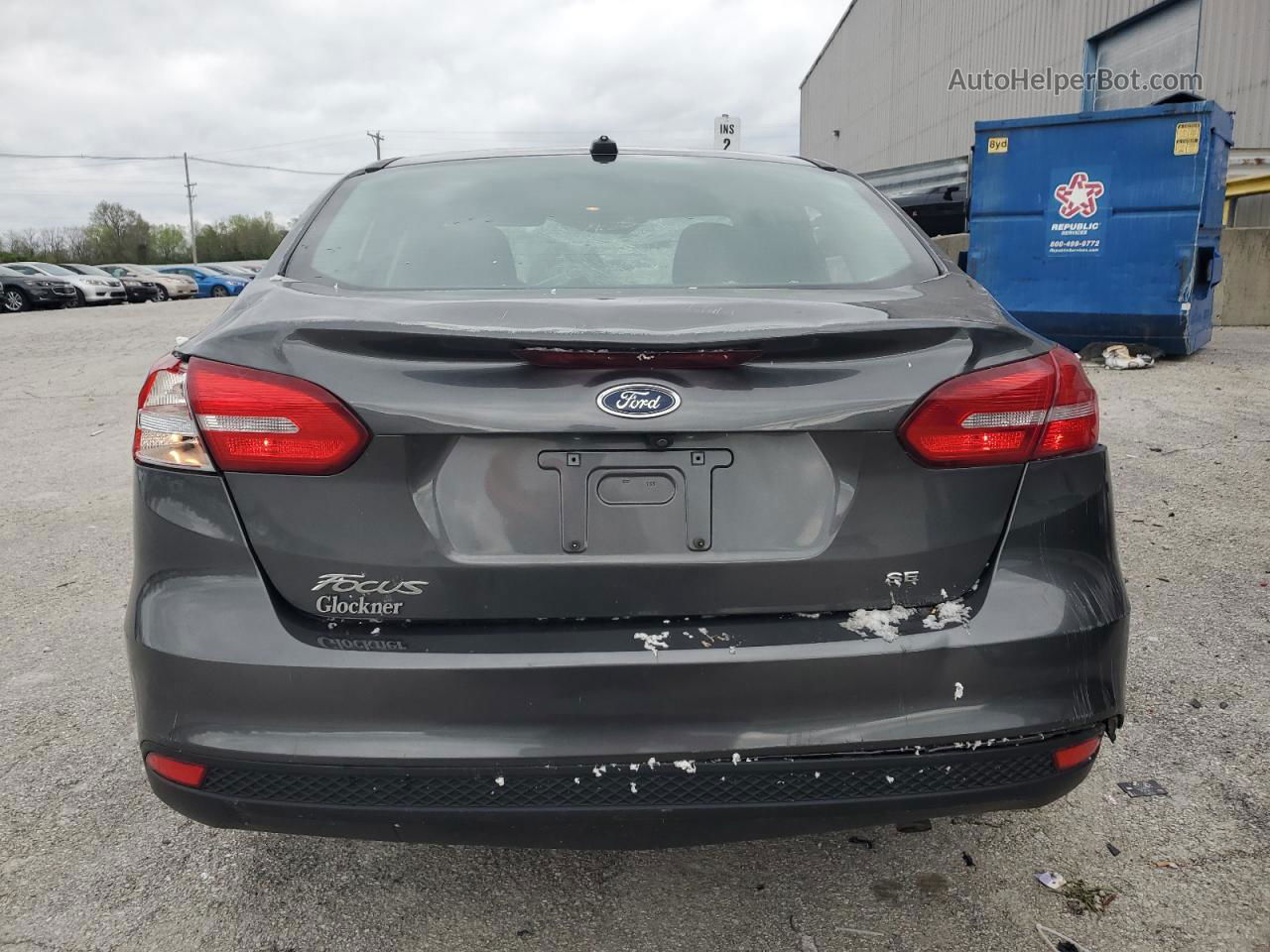 2017 Ford Focus Se Gray vin: 1FADP3F20HL340398