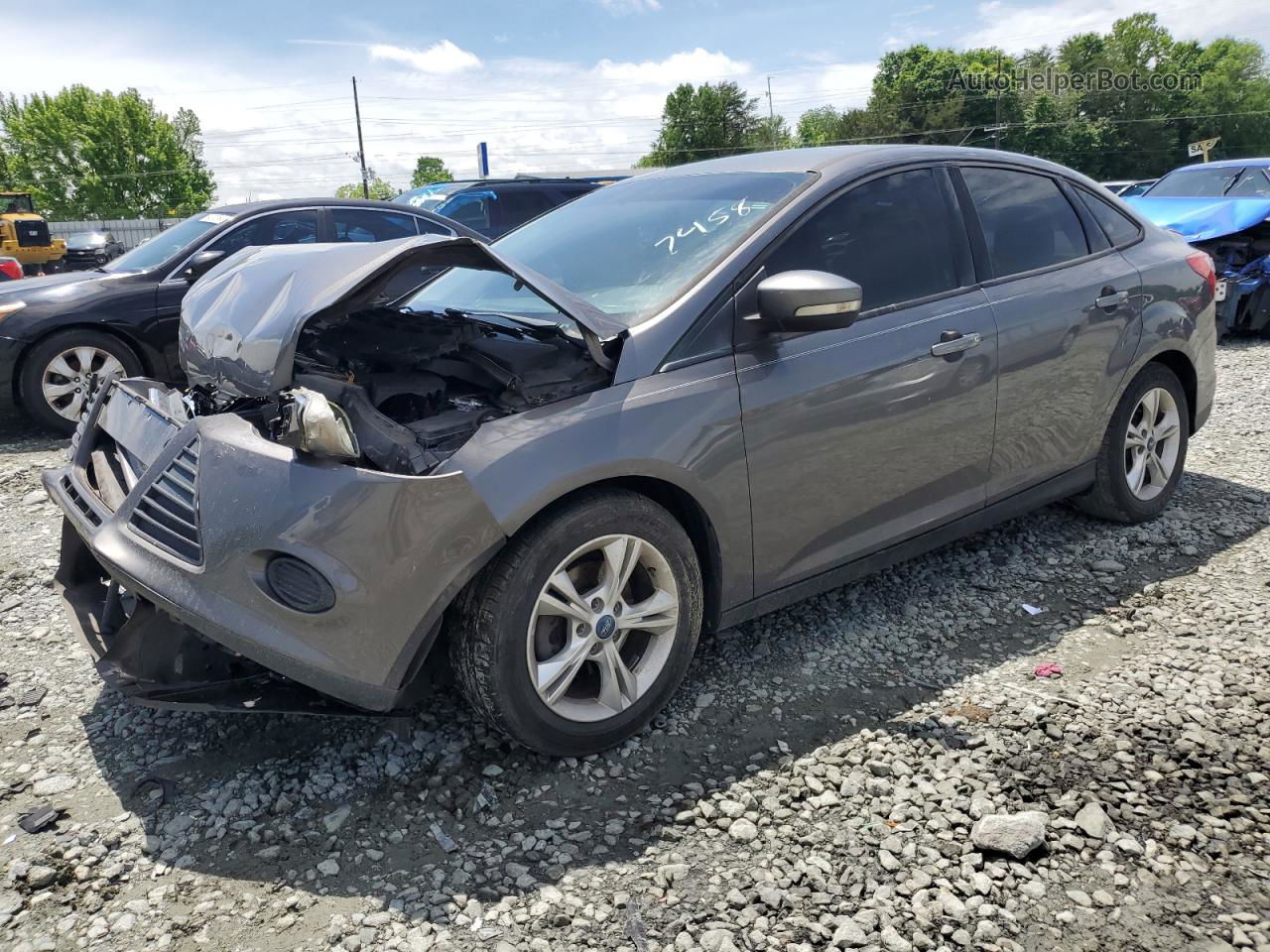 2013 Ford Focus Se Gray vin: 1FADP3F21DL187458