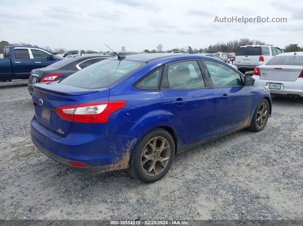 2013 Ford Focus Se Blue vin: 1FADP3F21DL308456