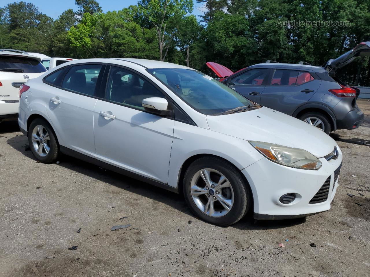 2013 Ford Focus Se White vin: 1FADP3F21DL343725