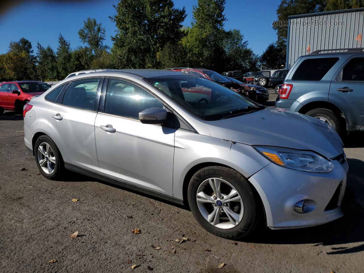 2013 Ford Focus Se Silver vin: 1FADP3F21DL382833