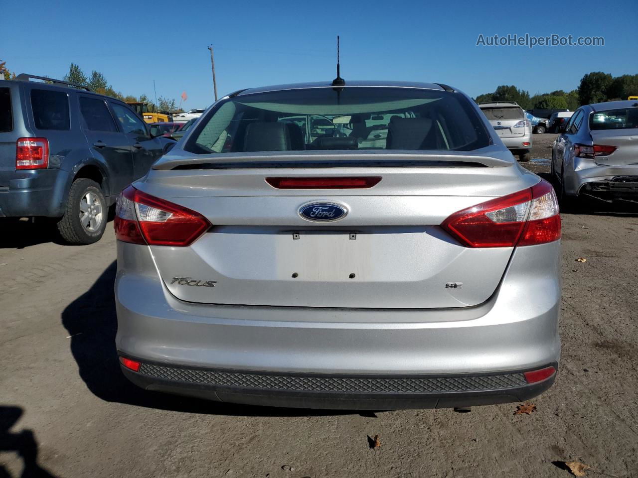 2013 Ford Focus Se Silver vin: 1FADP3F21DL382833