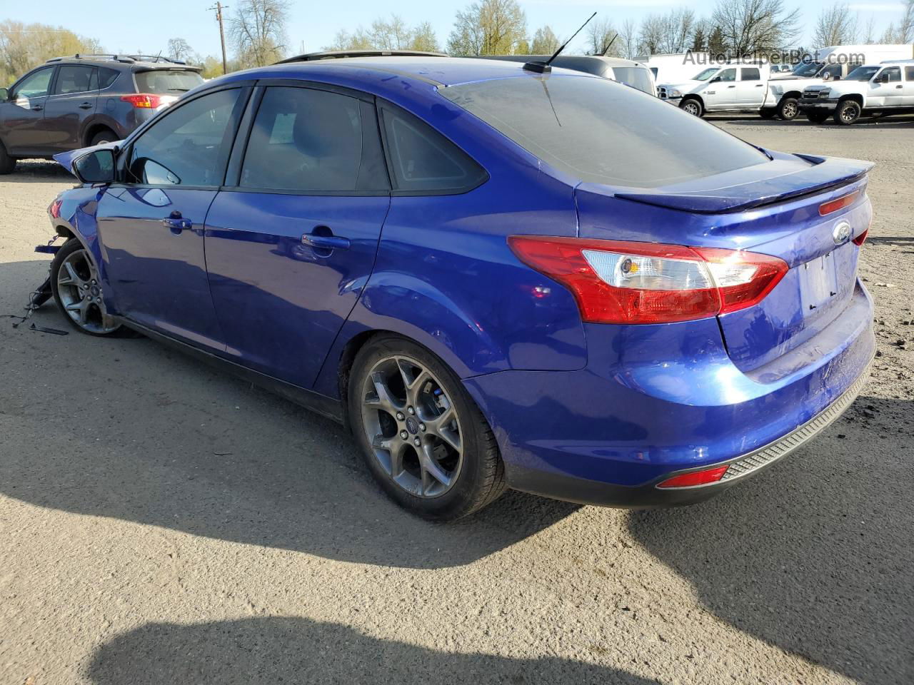 2014 Ford Focus Se Blue vin: 1FADP3F21EL146703