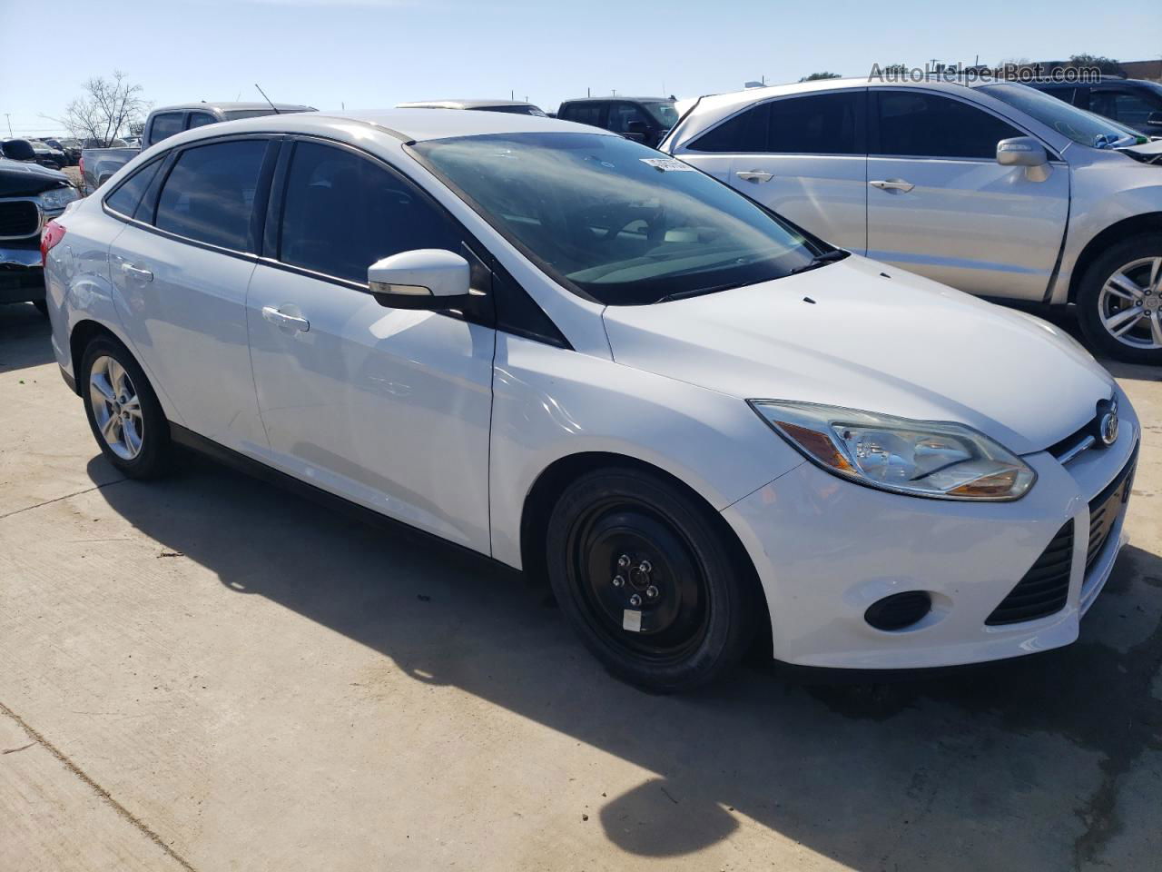 2014 Ford Focus Se White vin: 1FADP3F21EL174971