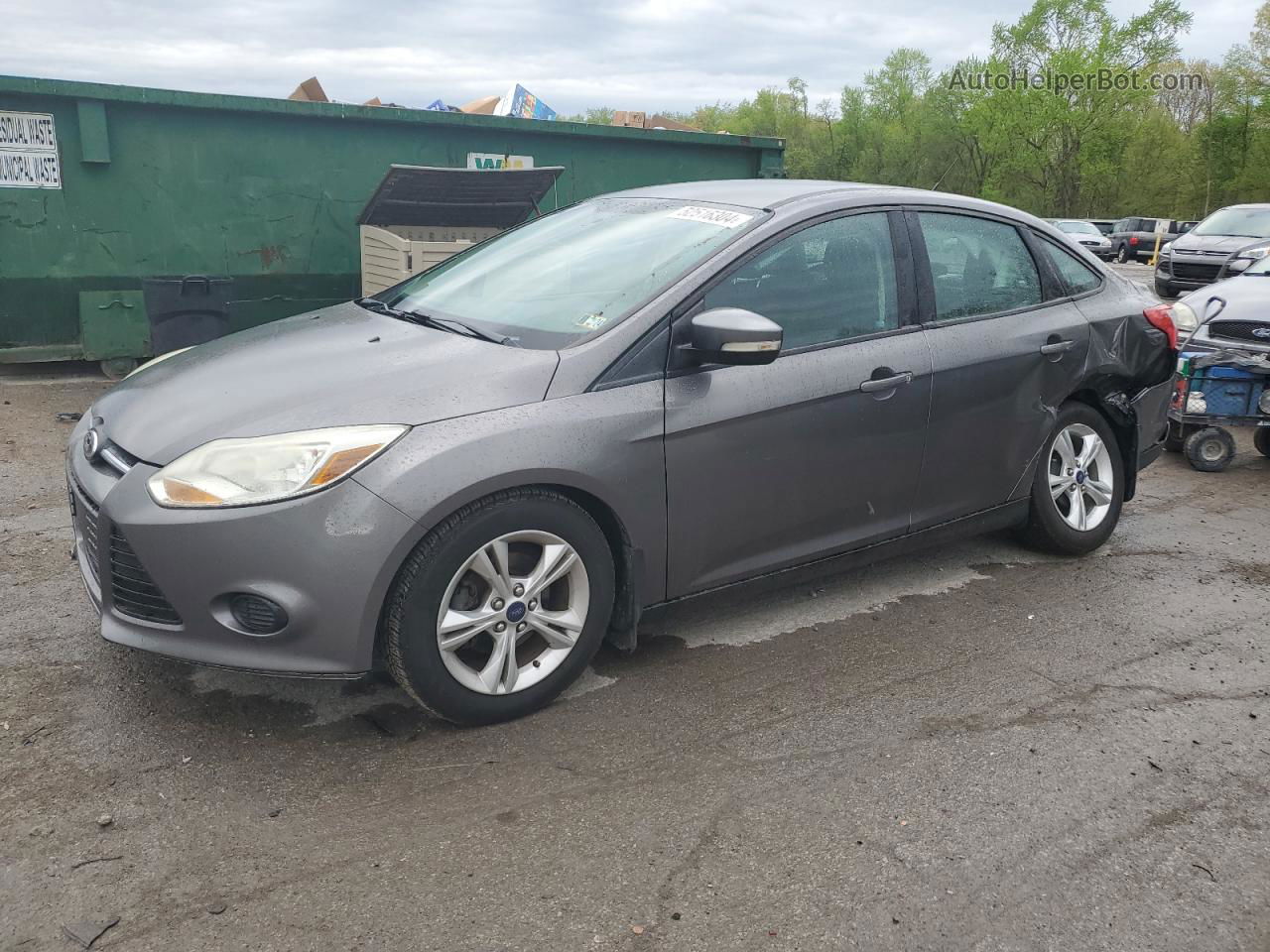 2014 Ford Focus Se Gray vin: 1FADP3F21EL213896