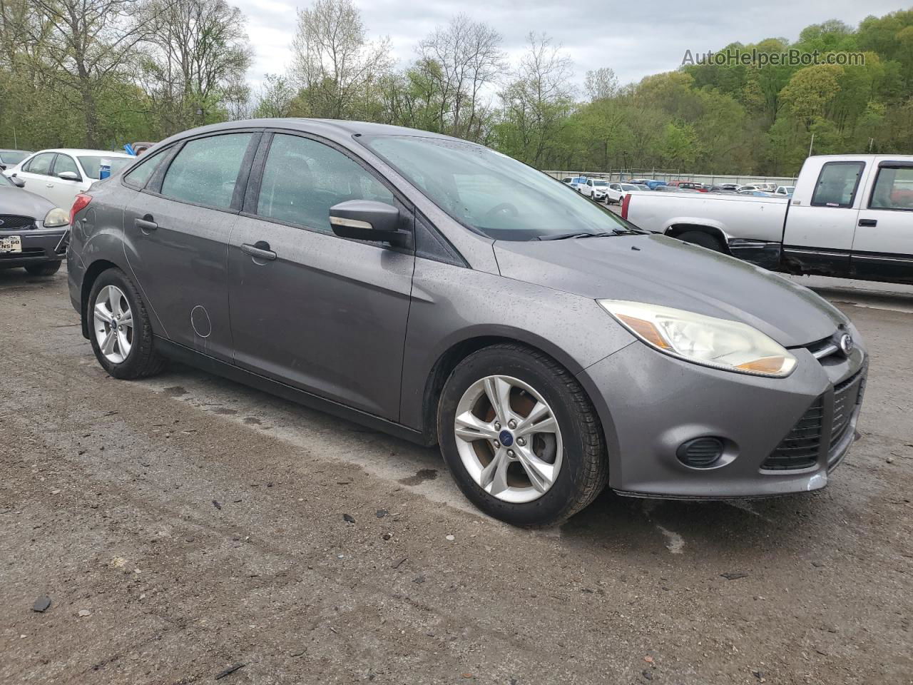 2014 Ford Focus Se Gray vin: 1FADP3F21EL213896