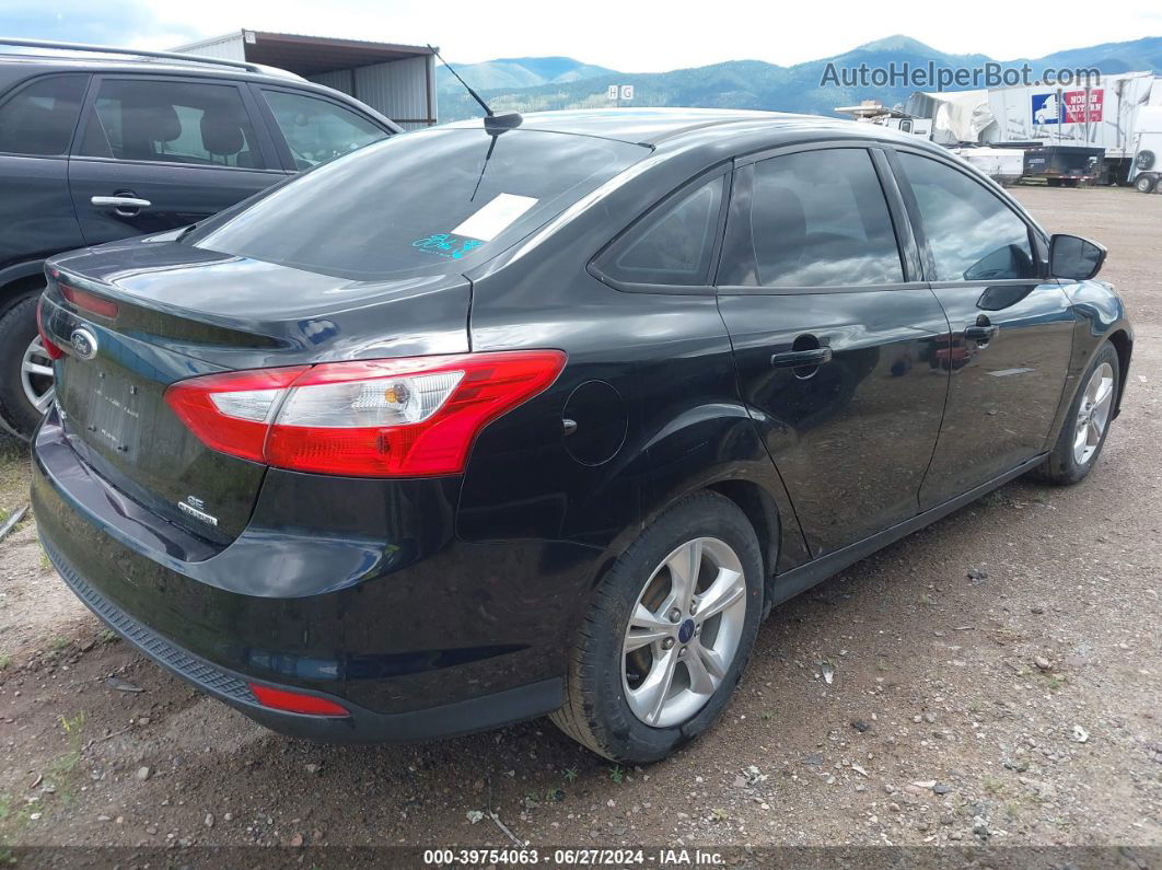 2014 Ford Focus Se Black vin: 1FADP3F21EL264184