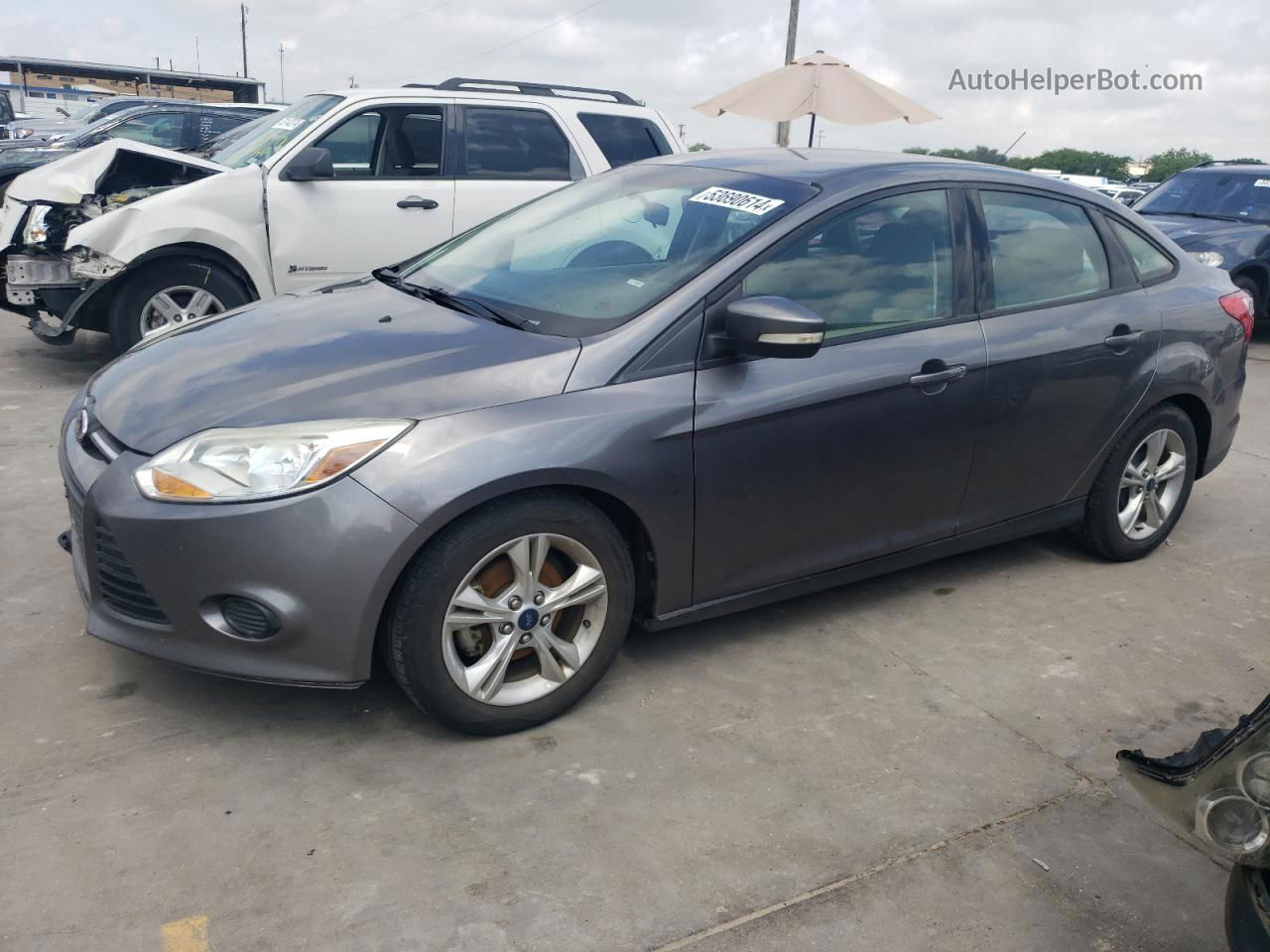 2014 Ford Focus Se Gray vin: 1FADP3F21EL275895