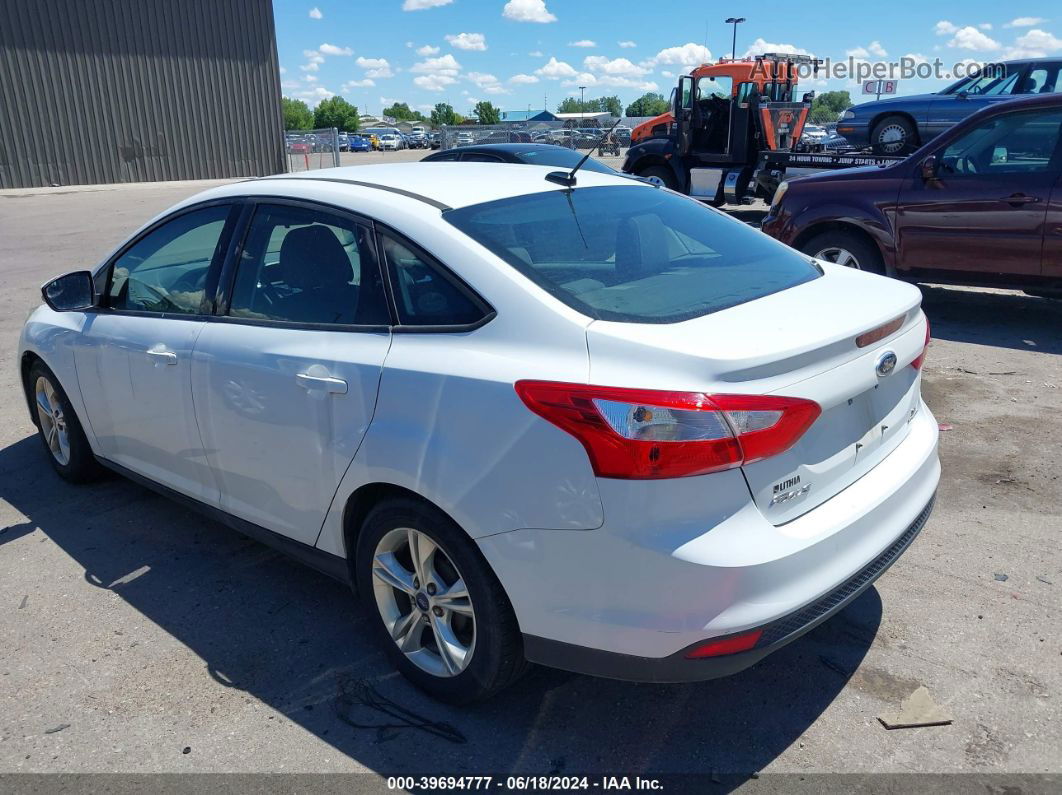 2014 Ford Focus Se White vin: 1FADP3F21EL276349