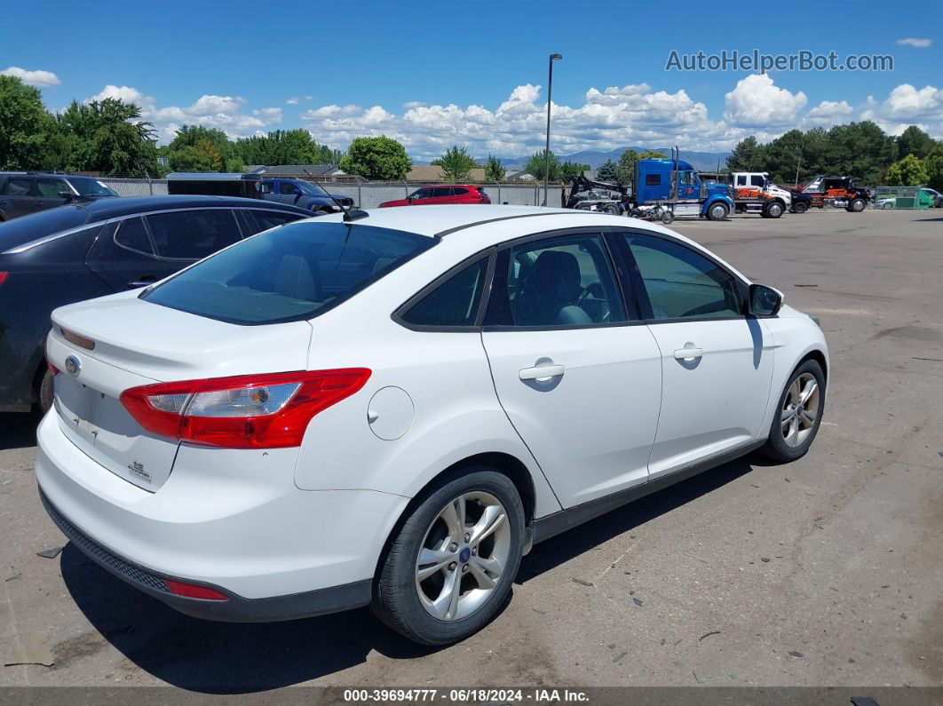 2014 Ford Focus Se White vin: 1FADP3F21EL276349