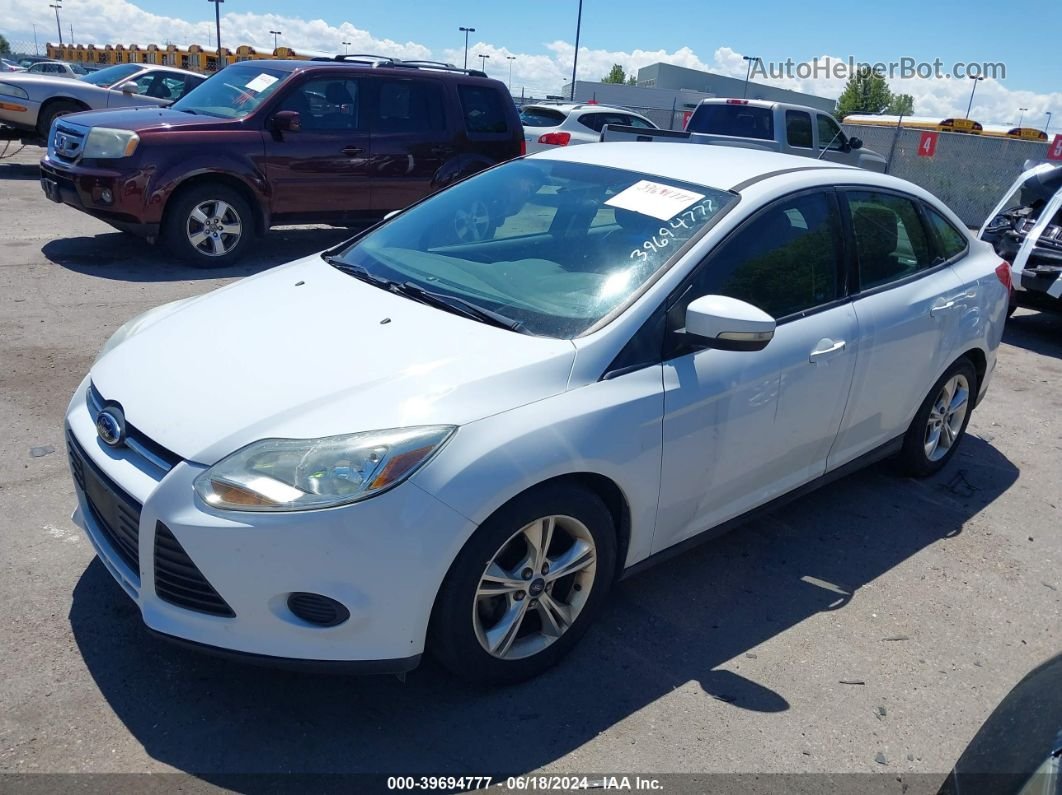 2014 Ford Focus Se White vin: 1FADP3F21EL276349