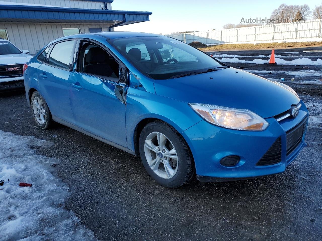 2014 Ford Focus Se Blue vin: 1FADP3F21EL449030