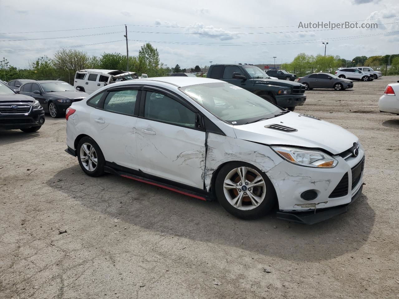 2014 Ford Focus Se Белый vin: 1FADP3F21EL449397