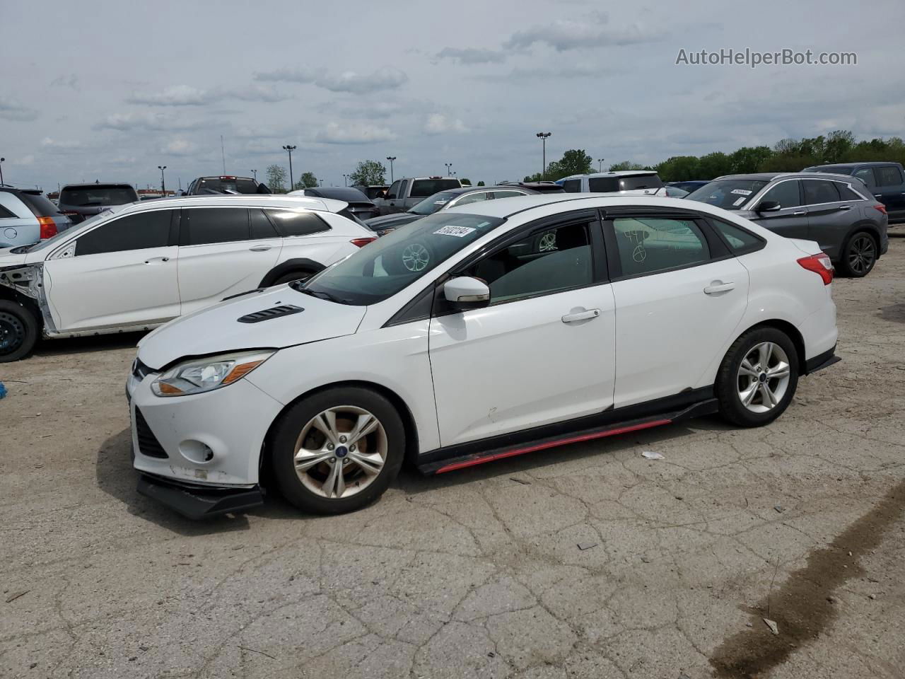 2014 Ford Focus Se White vin: 1FADP3F21EL449397