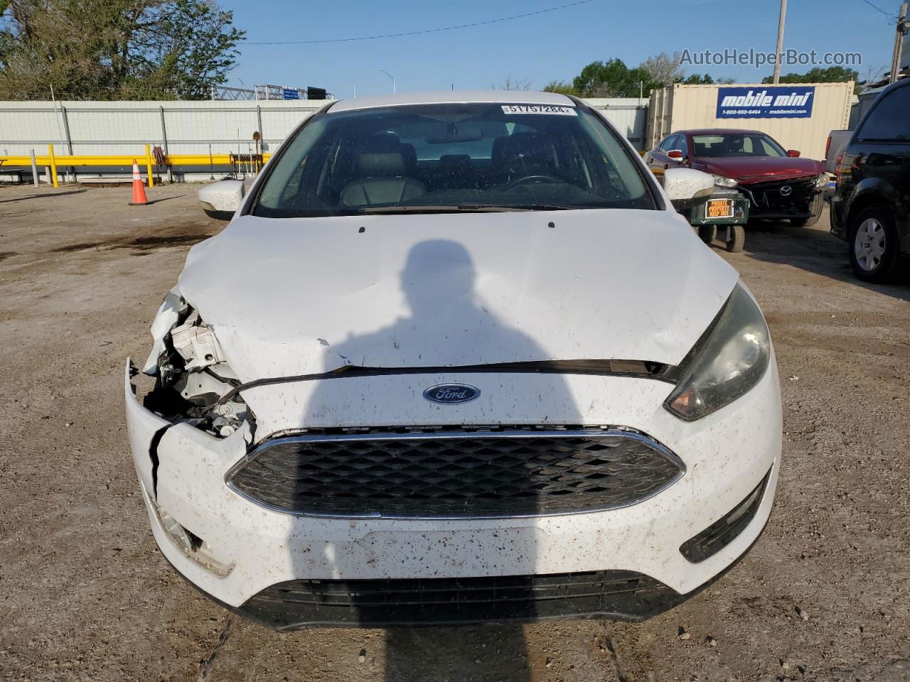 2015 Ford Focus Se White vin: 1FADP3F21FL231171