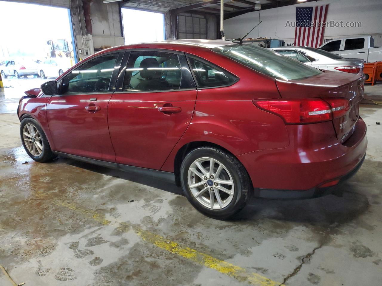 2015 Ford Focus Se Maroon vin: 1FADP3F21FL285912