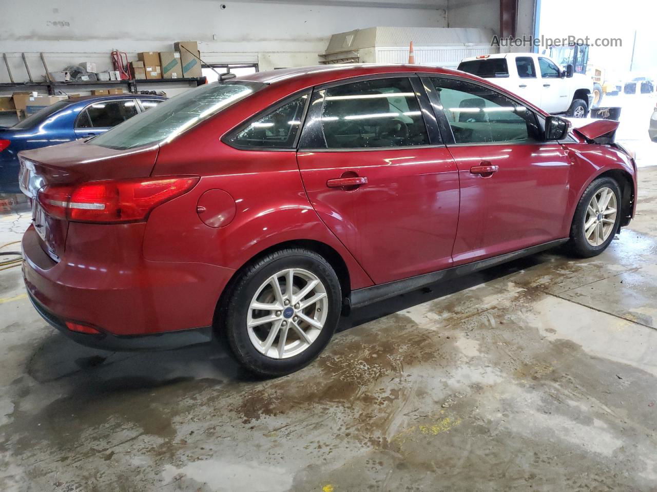 2015 Ford Focus Se Maroon vin: 1FADP3F21FL285912