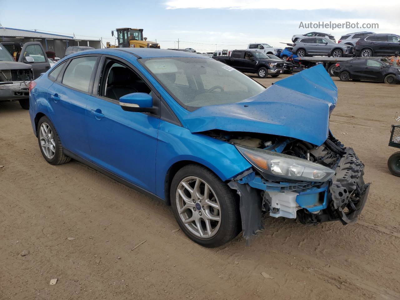 2015 Ford Focus Se Blue vin: 1FADP3F21FL334283