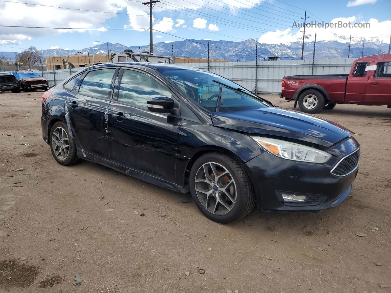 2016 Ford Focus Se Black vin: 1FADP3F21GL238476