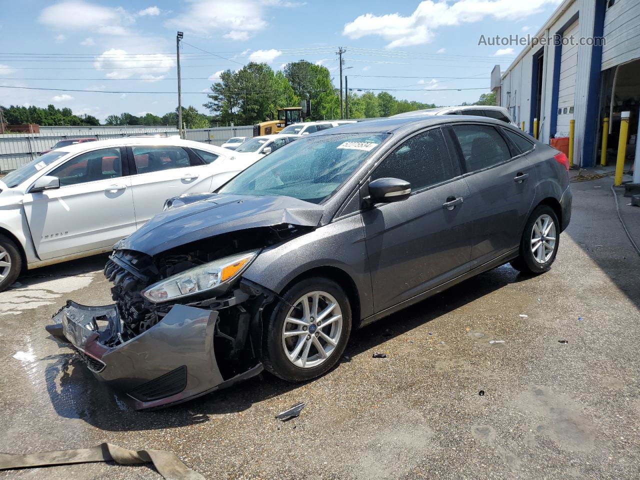 2017 Ford Focus Se Gray vin: 1FADP3F21HL337039