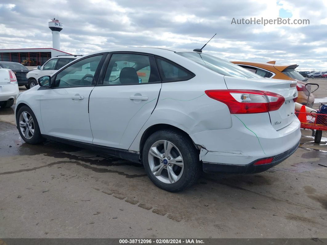 2013 Ford Focus Se White vin: 1FADP3F22DL119394