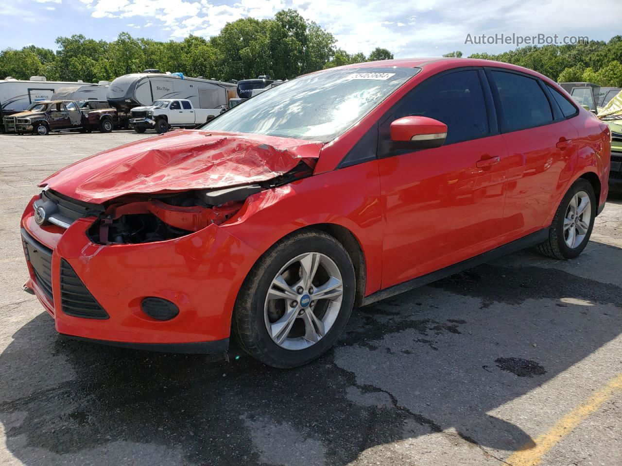 2013 Ford Focus Se Red vin: 1FADP3F22DL155764