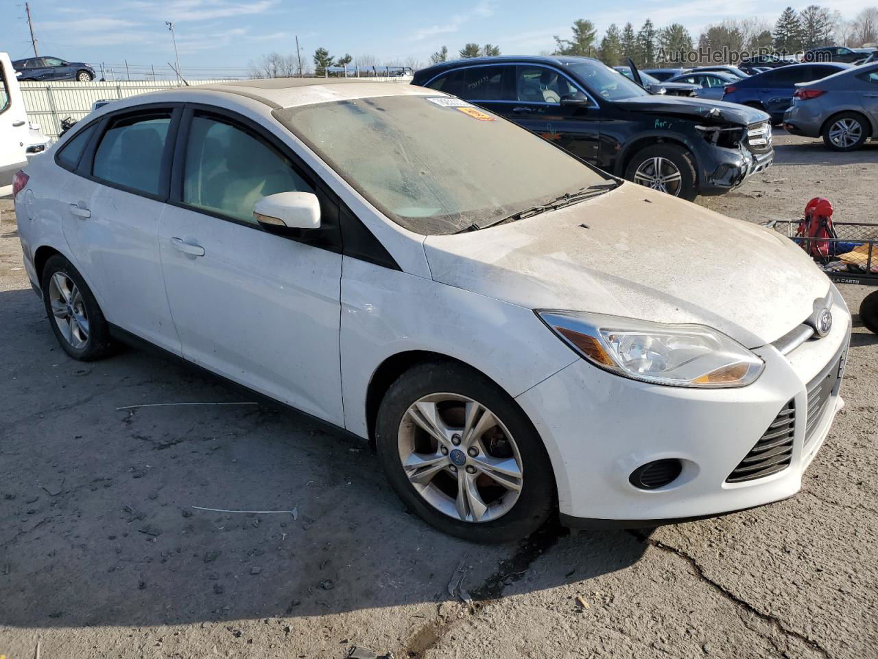 2013 Ford Focus Se White vin: 1FADP3F22DL193317