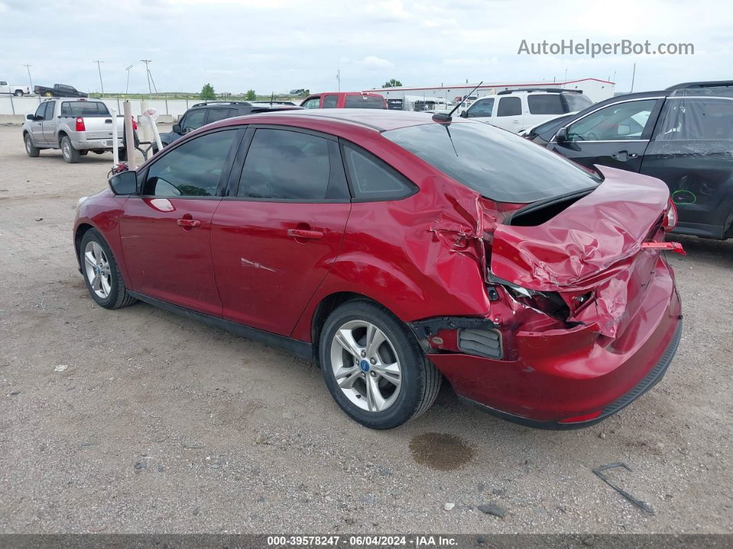 2013 Ford Focus Se Burgundy vin: 1FADP3F22DL195701