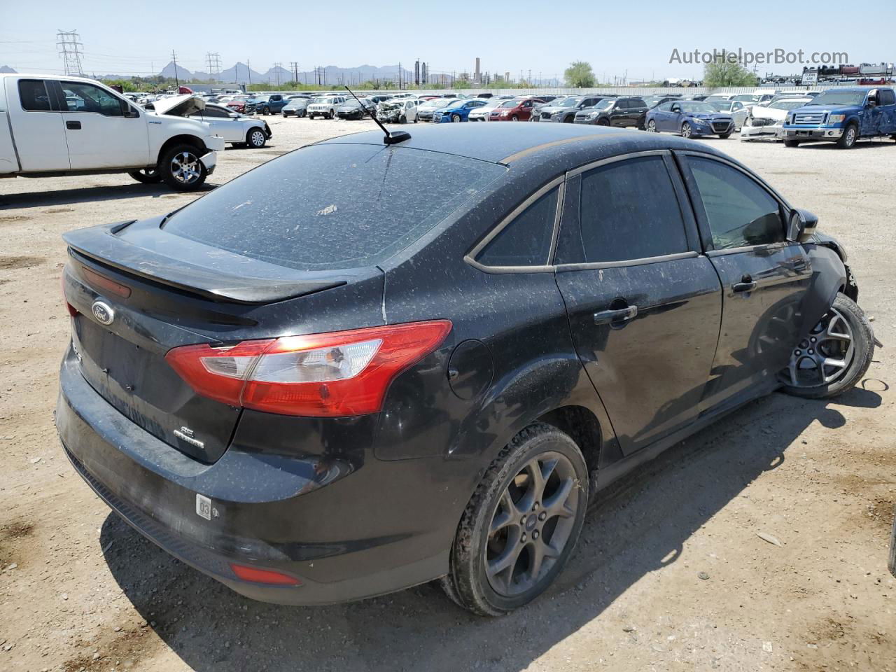 2013 Ford Focus Se Black vin: 1FADP3F22DL214053