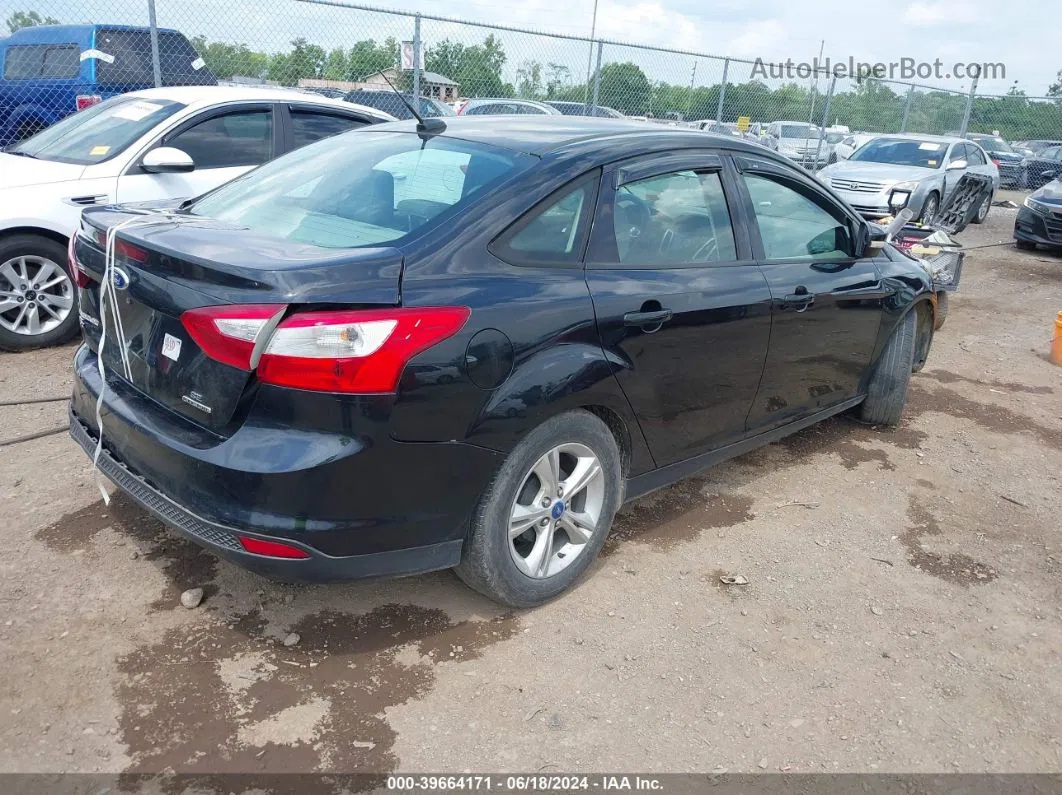 2013 Ford Focus Se Black vin: 1FADP3F22DL258988